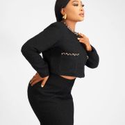 AMY EMBELLISHED CROPPED JACKET SET