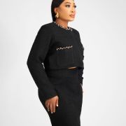 AMY EMBELLISHED CROPPED JACKET SET